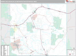 Sierra Vista-Douglas Metro Area Digital Map Premium Style